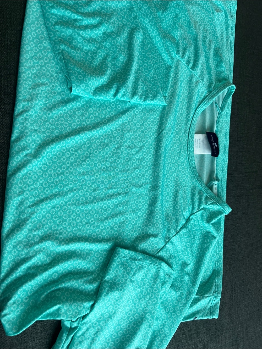 Caribbean Joe Mint Green Long-Sleeve Tee for swim coverup sunscreen top